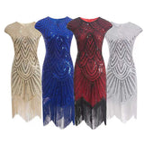 1920S Dress Women's Retro Sequin Formal Dress Beaded Tassel