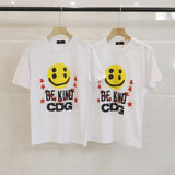 CDG Be Kind T Shirt  Smiley Face Print Street
