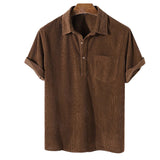 Men Hawaii Shirts Men's Casual Loose Short Sleeves Shirt