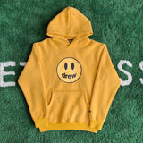 Drew House Smiley Velvet Padded Hooded Sweatshirt Casual Trend Loose Couple Hoodie