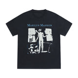 Marilyn Manson T Shirt Vintage Retro Fallen Angel Short Sleeve Summer Loose Fog