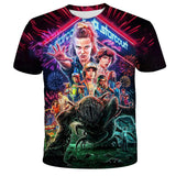 Stranger Things T Shirt Summer Short Sleeve 3D Digital Printed Loose T-shirt Top