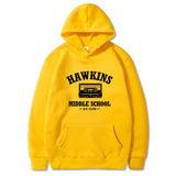 Stranger Things Hoodie Floral Print Long Sleeve Pullover Fleece Hoodie Loose Sportswear Autumn and Winter