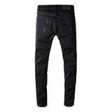 Amiri Jeans Casual Splash-Ink Painted Slim Jeans for Men