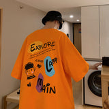 Preppy Aesthetic T Shirt Short Sleeve T-shirt Men Hip Hop Loose