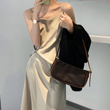 Satin Dress Small Suit Jacket Strap Dress Women's Summer Dress