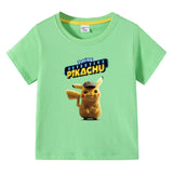 Children Pokemon Pikachu T Shirt Summer Cotton Short-Sleeved T-shirt Sports