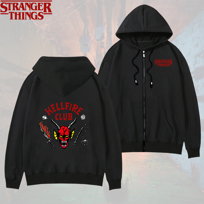 Stranger Things Hellfire Club Hoodie Hoodie Coat