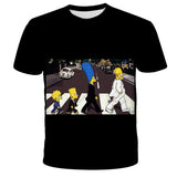Homer Simpson Shirt Summer Casual Loose Short Sleeves Printed Sports T-shirt