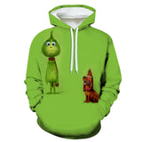 Grinch Hoodie 3D Printed Sports Loose Hoodie