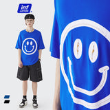 Smiley Face T Shirt Smiley Face Printed Couple's Short Sleeve T-shirt