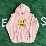 Drew House Smiley Velvet Padded Hooded Sweatshirt Casual Trend Loose Couple Hoodie