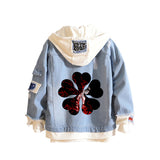 Comic Denim Jacket Men's and Women's Spring and Autumn Large Size Casual