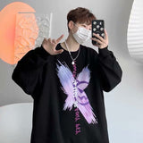 Men Sweatshirts round Neck Sweater Men's Spring and Autumn Hong Kong Style Casual Jacket Loose