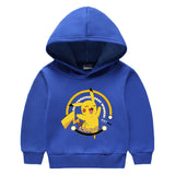 Children Pokemon Pikachu Hoodie Children's Hooded Sweatshirt Pikachu