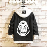 Comic Denim Jacket Men's and Women's Spring and Autumn Fashion Casual Denim Jacket