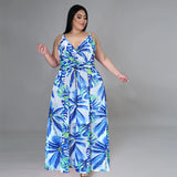 Nina Parker plus Size Dresses Sexy Strap Beach Chiffon Dress