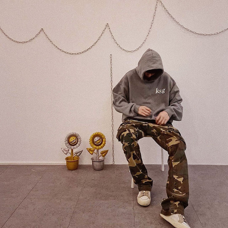 Cactus Flea Market Hoodie Men and Women Graffiti Foam Letter Printed Hoodie