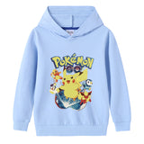 Children Pokemon Pikachu Hoodie Spring and Autumn Boys and Girls Cotton Hooded Sweater