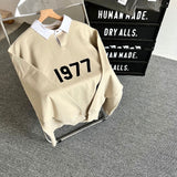 Fear of God Essentials 1977 Rugby Wheat Crew Neck Sweater High Street Loose Autumn Coat