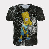 Homer Simpson Shirt Summer T-shirt Printed Loose Short Sleeve