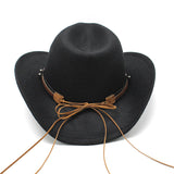 Cowboy Hats Autumn and Winter Woolen Fedora Hat Men Women's Dress Hat