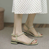 Nude Block Heel Peep Toe Sandals
