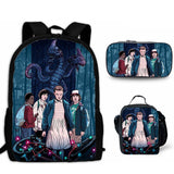 Stranger Things Backpack 3-Piece Backpack Student Schoolbag Lunch Bag