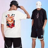 Zodiac Shirts Summer Pig Three-Dimensional Embroidery Cotton round Neck Short Sleeve Shirt