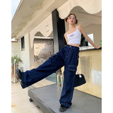 Julia Fox Low Rise Trousers Summer Vintage Loose Jeans