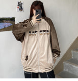 Cream Color Varsity Jacket Embroidered Baseball Uniform