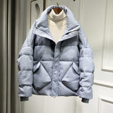 Women Winter Coats Puffer Jacket Down Coat Winter Down Jacket Women's Short Thick Loose White Duck Down