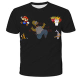 Homer Simpson Shirt Summer Printed Loose Short Sleeve Sports