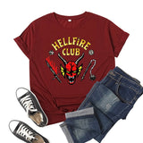 Stranger Things Hellfire Club T Shirt Short Sleeve Top Women'S T-Shirt