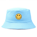 Smiley Face Cap Embroidered Fisherman Hat