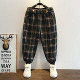 Toddler Boys Pants Boys Plaid Pants Leisure Sports