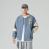 Blue Varsity Jacket Spring and Autumn Coat Youth Student Jacket Men's Autumn Wear Baseball Uniform