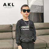 Children Boy Hoodie Spring Boys Long Sleeve Striped Terry