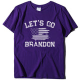 Let's Go Brandon T Shirt Letter Print Short-Sleeve T-shirt for Women
