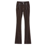 Julia Fox Low Rise Trousers Summer Vintage Flared Pants Jeans