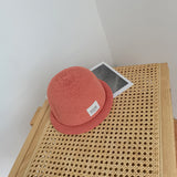 Beanies Solid Color Curling Dome Bucket Hat Women's Spring and Summer Cotton and Linen Painter Cap