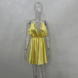Maddy Euphoria Outfits Sexy Suspenders Wave V-neck Dress Spring and Summer Women's Clothing
