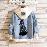 Comic Denim Jacket Men's and Women's Spring and Autumn Denim Jacket