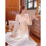 Aesthetic Dress Women's Lace Dress Autumn and Winter Dress