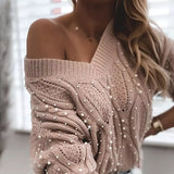Preppy Aesthetic Sweater Sweater Autumn Winter Sexy Long Sleeve Knitwear for Women