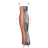 Nina Parker Graffiti Dress Sexy Temperament Skirt