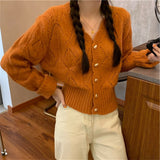 Preppy Aesthetic Sweater Spring and Autumn Sweater Women's Long-Sleeved Knitted Cardigan Jacket
