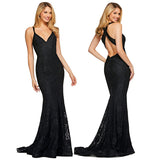 Formal Dresses & Gowns Dress Black Lace Fishtail Evening Gown
