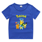 Children Pokemon Pikachu T Shirt Cotton T-shirt Casual Sports