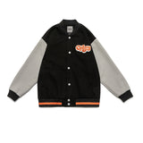 Vintage Letterman Jacket Autumn Color Matching Printed Baseball Uniform